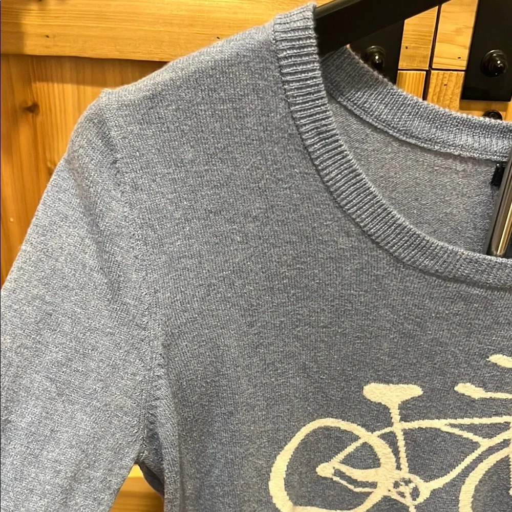 GAP Blue Sweater with White Bicycle Design - Picture 5 of 10